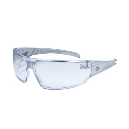 Ge Safety Glasses, Uncoated, Clear Lens, Clear Frame GE114C